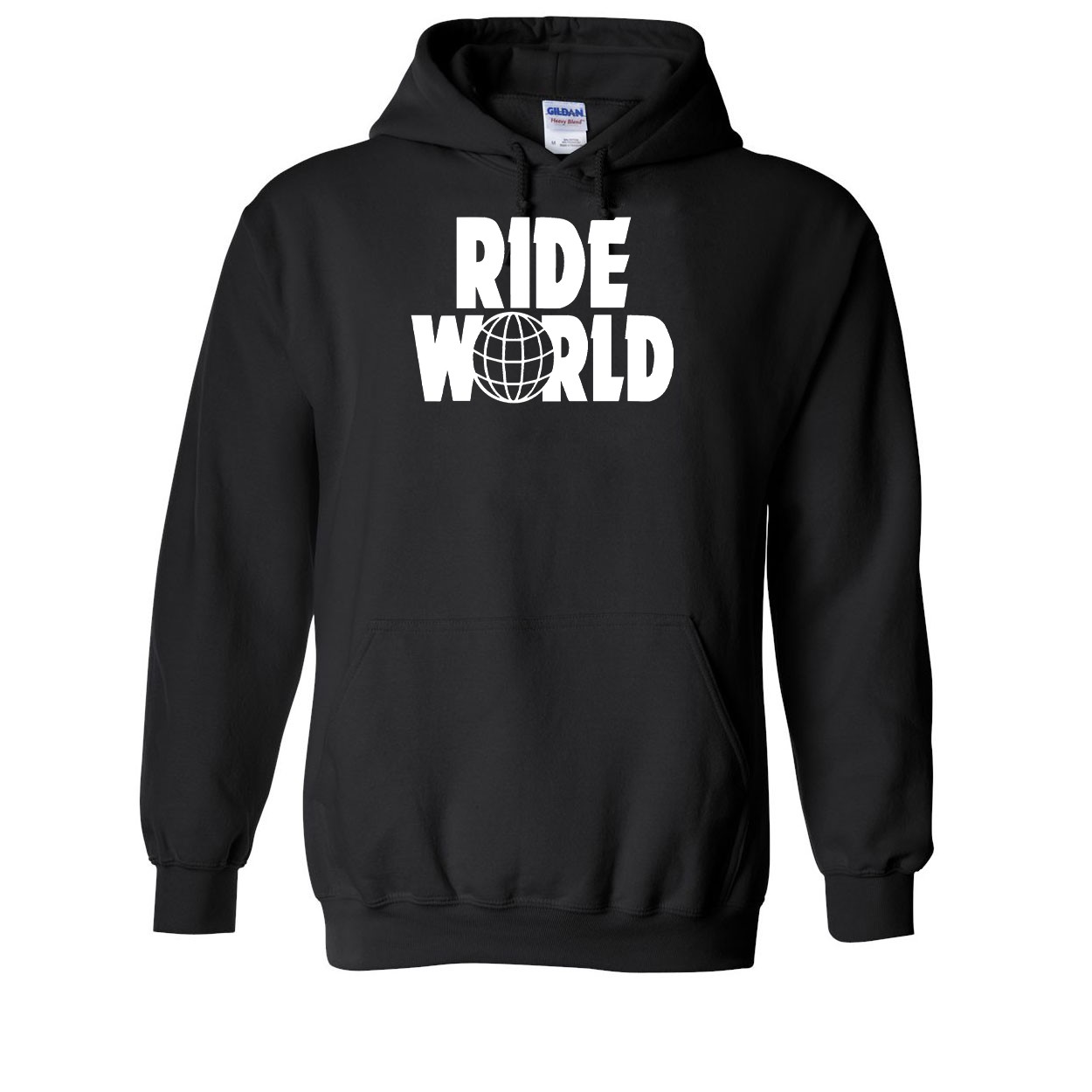Ride World Logo Classic Sweatshirt Black (White Logo)