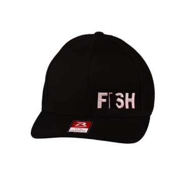 Fish Minnesota Youth Night Out Trucker Flex Fit Hat Black_White