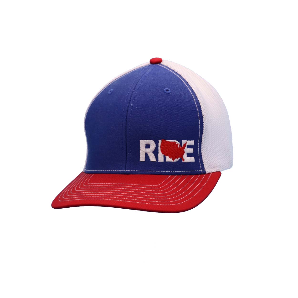 Ride United States Night Out Pro Embroidered Snapback Trucker Hat Red/White/Blue