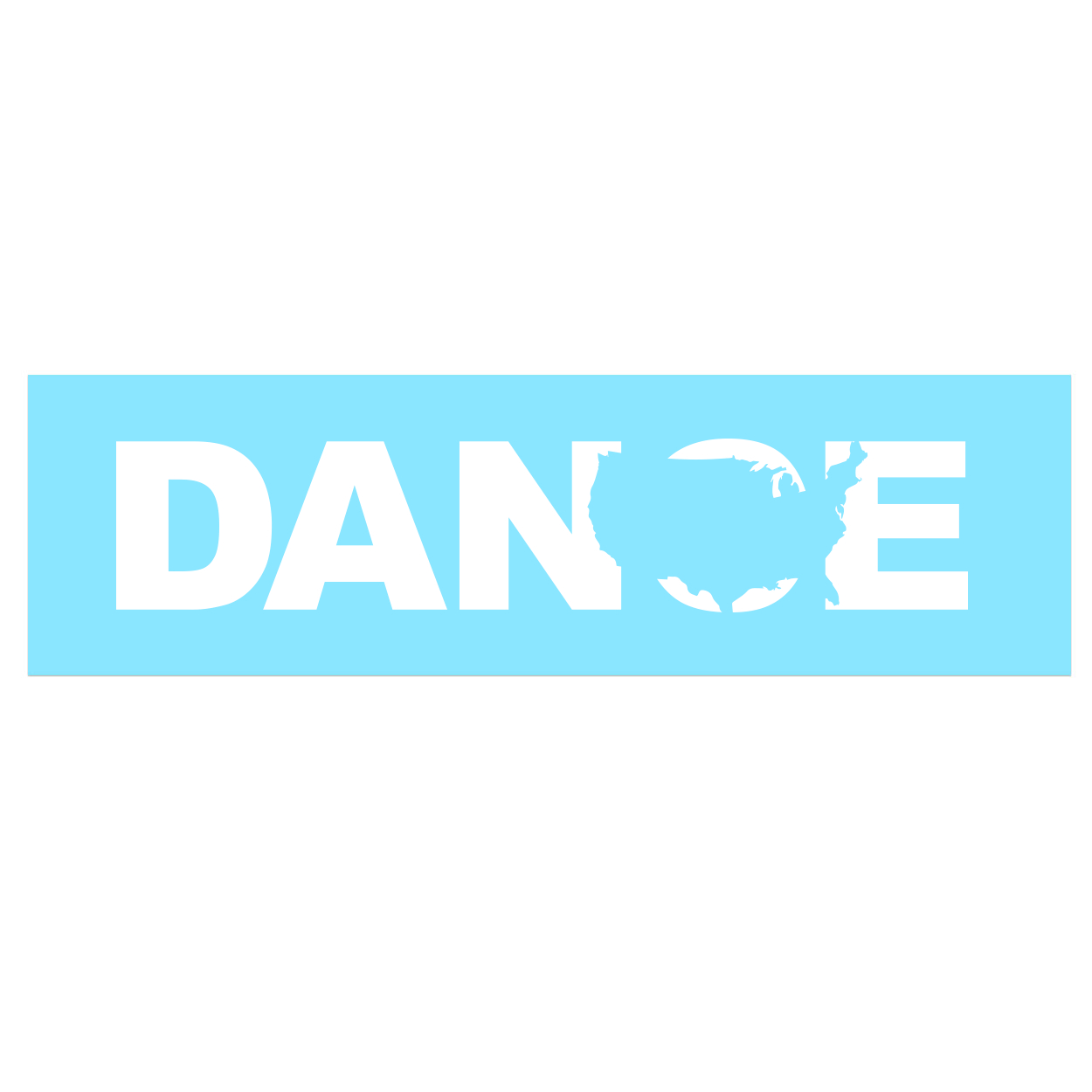 Dance United States Classic Decal (White Logo)