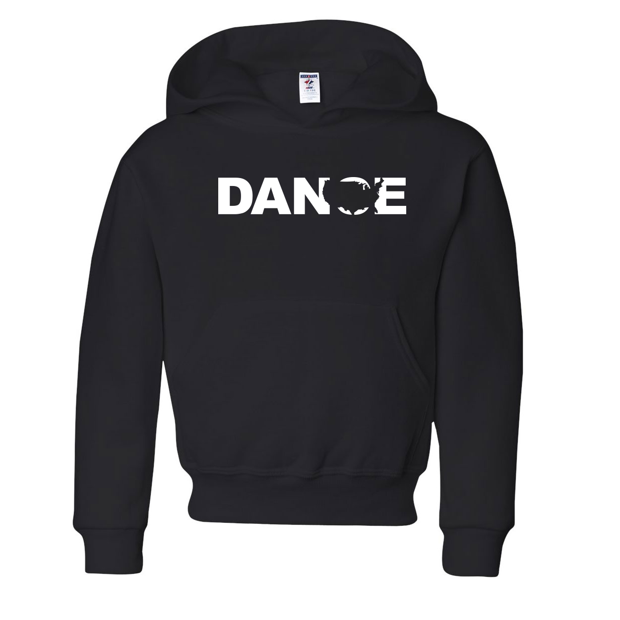 Dance United States Classic Youth Sweatshirt Black (White Logo)