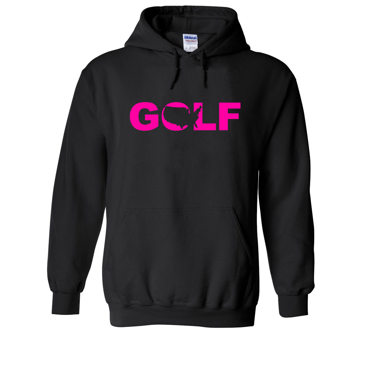 Golf United States Classic Sweatshirt Black (Pink Logo)