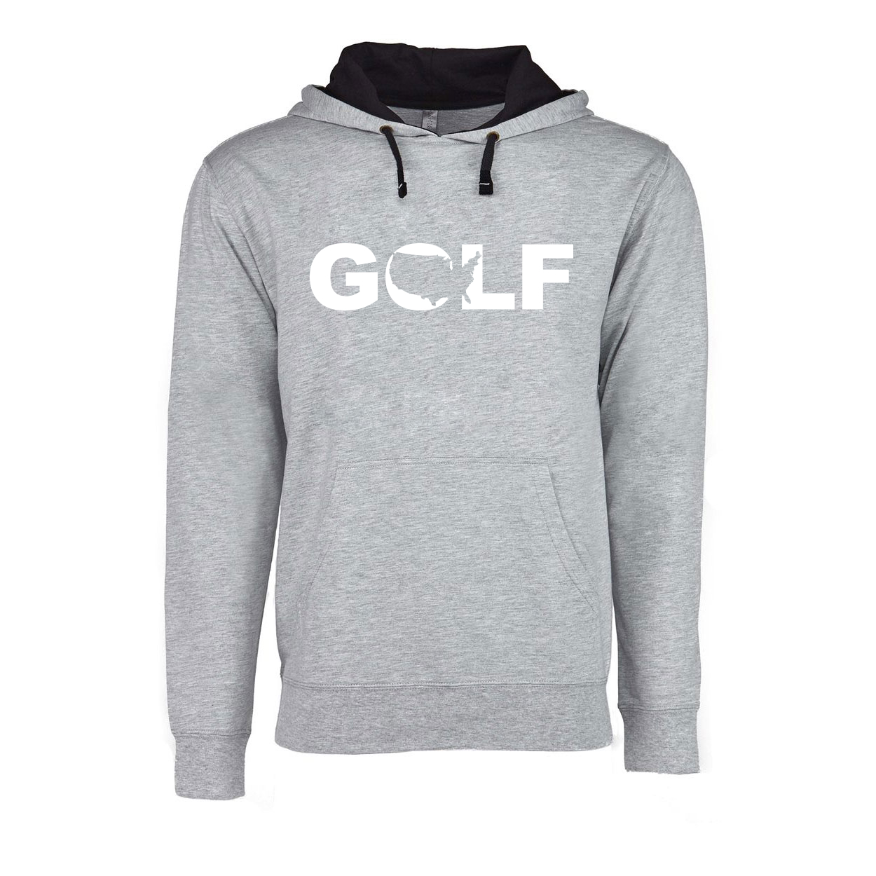 Golf United States Classic Lightweight Sweatshirt Heather Gray/Black (White Logo)