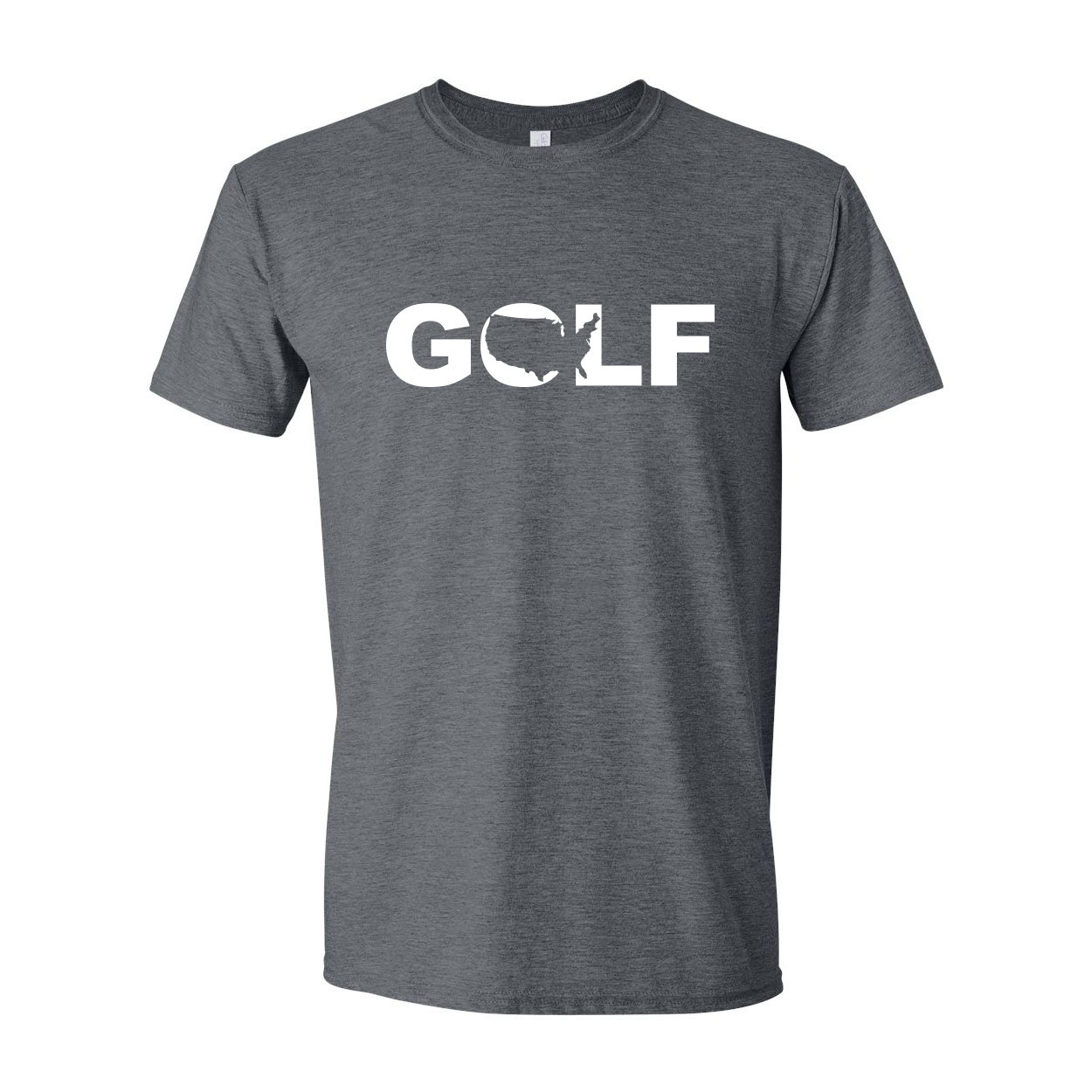 Golf United States Classic T-Shirt Dark Heather Gray (White Logo)