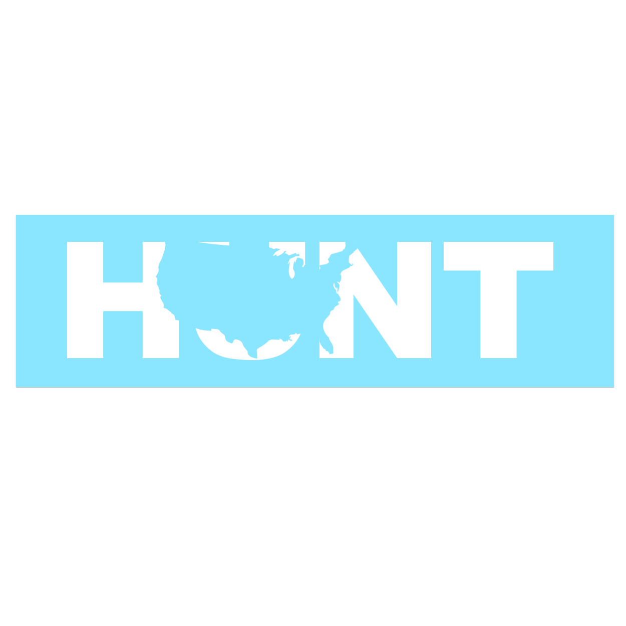 Hunt United States Classic Decal (White Logo)