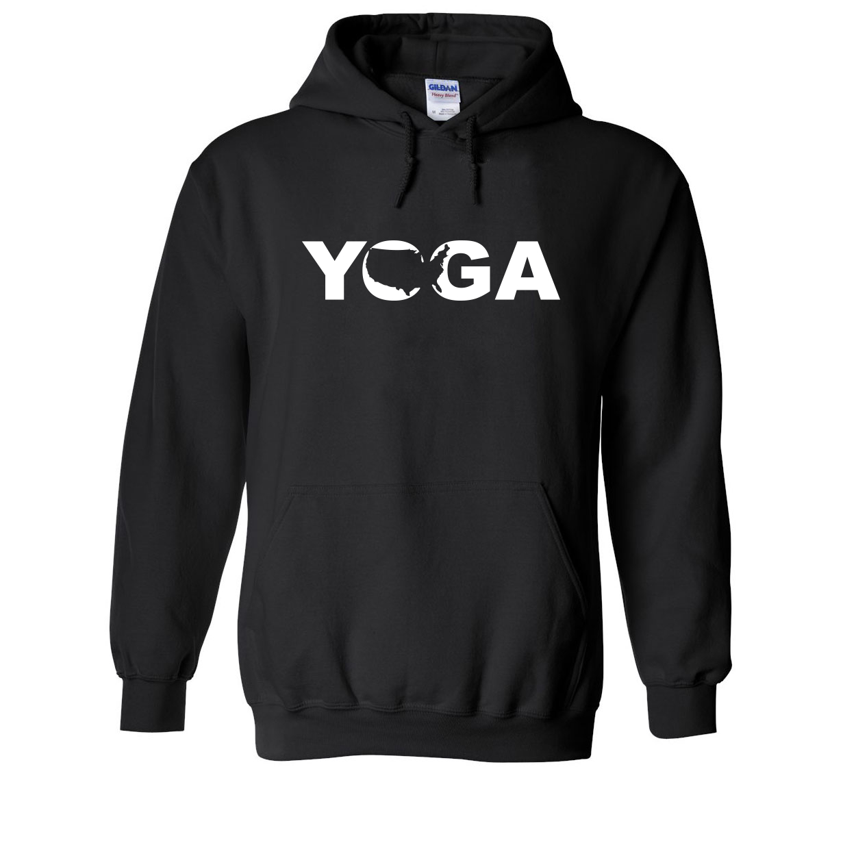 Yoga United States Classic Sweatshirt Black (White Logo)