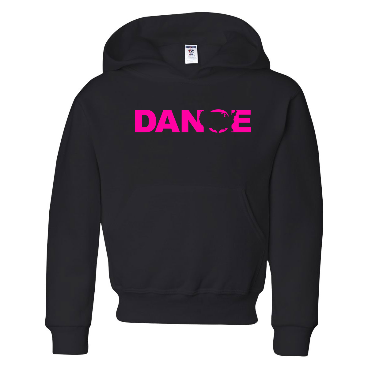 Dance United States Classic Youth Sweatshirt Black (Pink Logo)