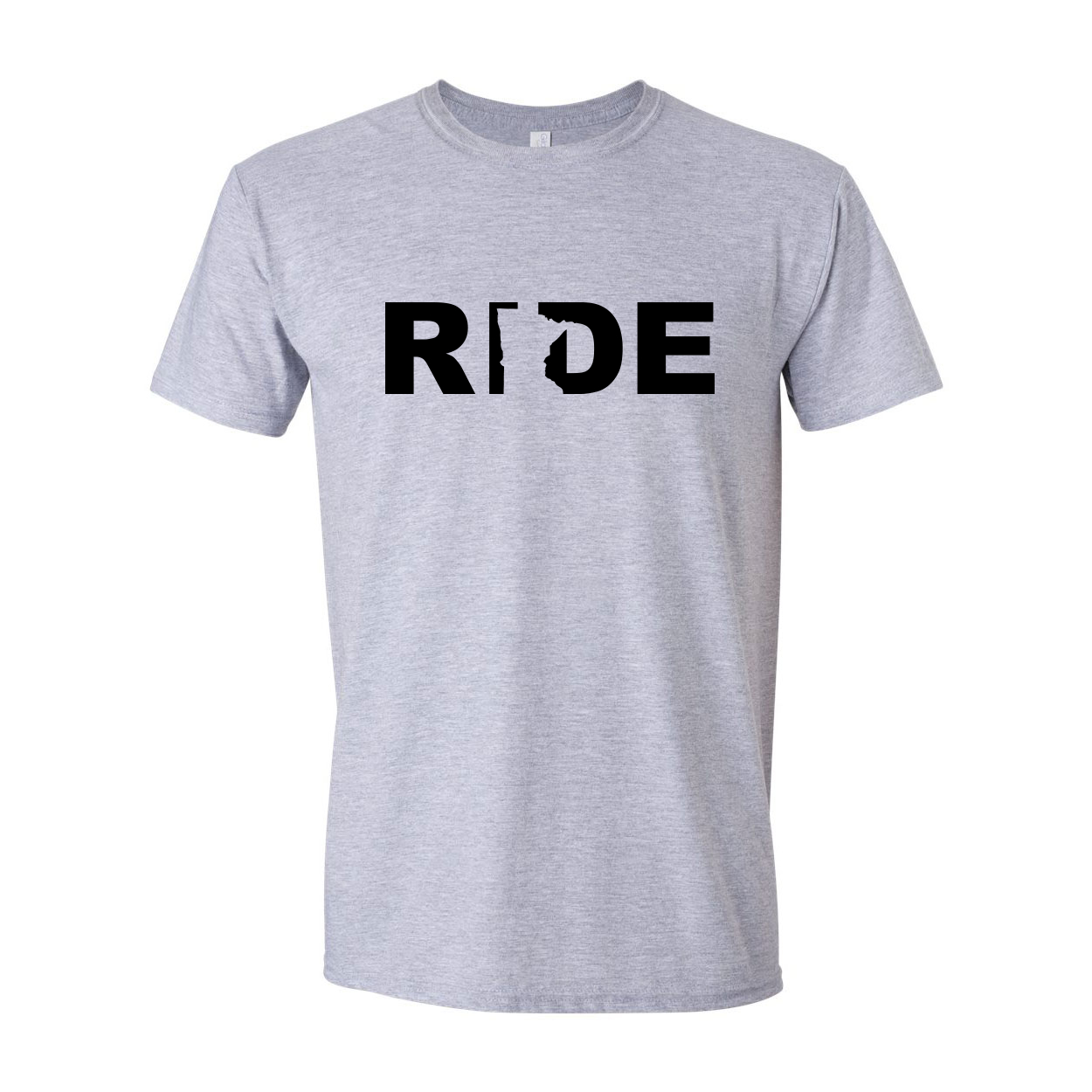 Ride Minnesota Classic T-Shirt Sport Gray (Black Logo)