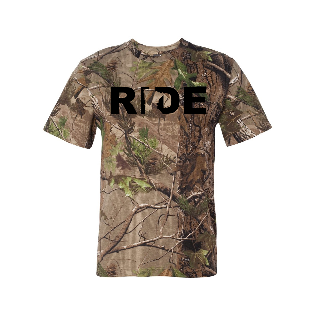 Ride Minnesota Classic Premium T-Shirt RealTree Camo (Black Logo)