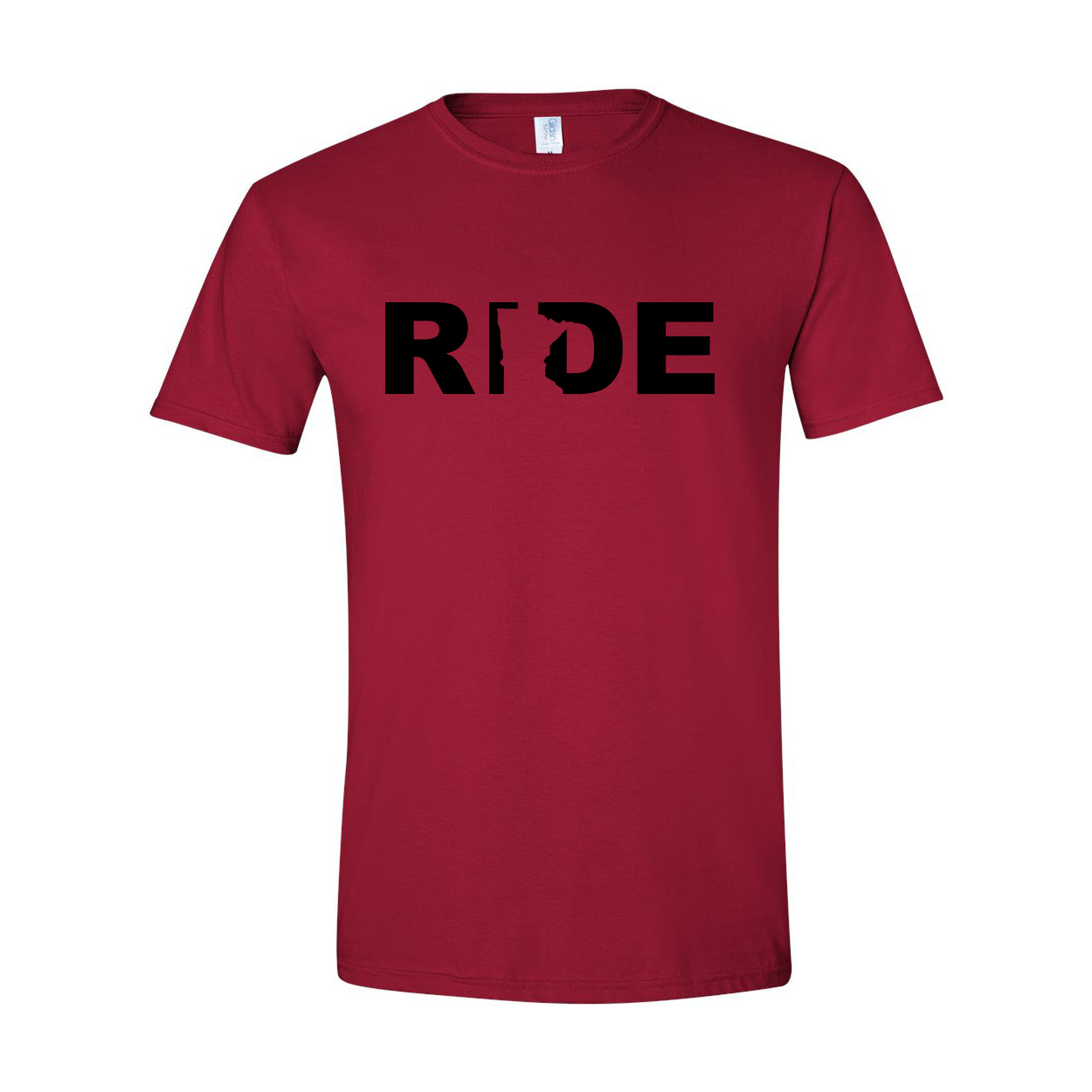 Ride Minnesota Classic T-Shirt Cardinal Red (Black Logo)