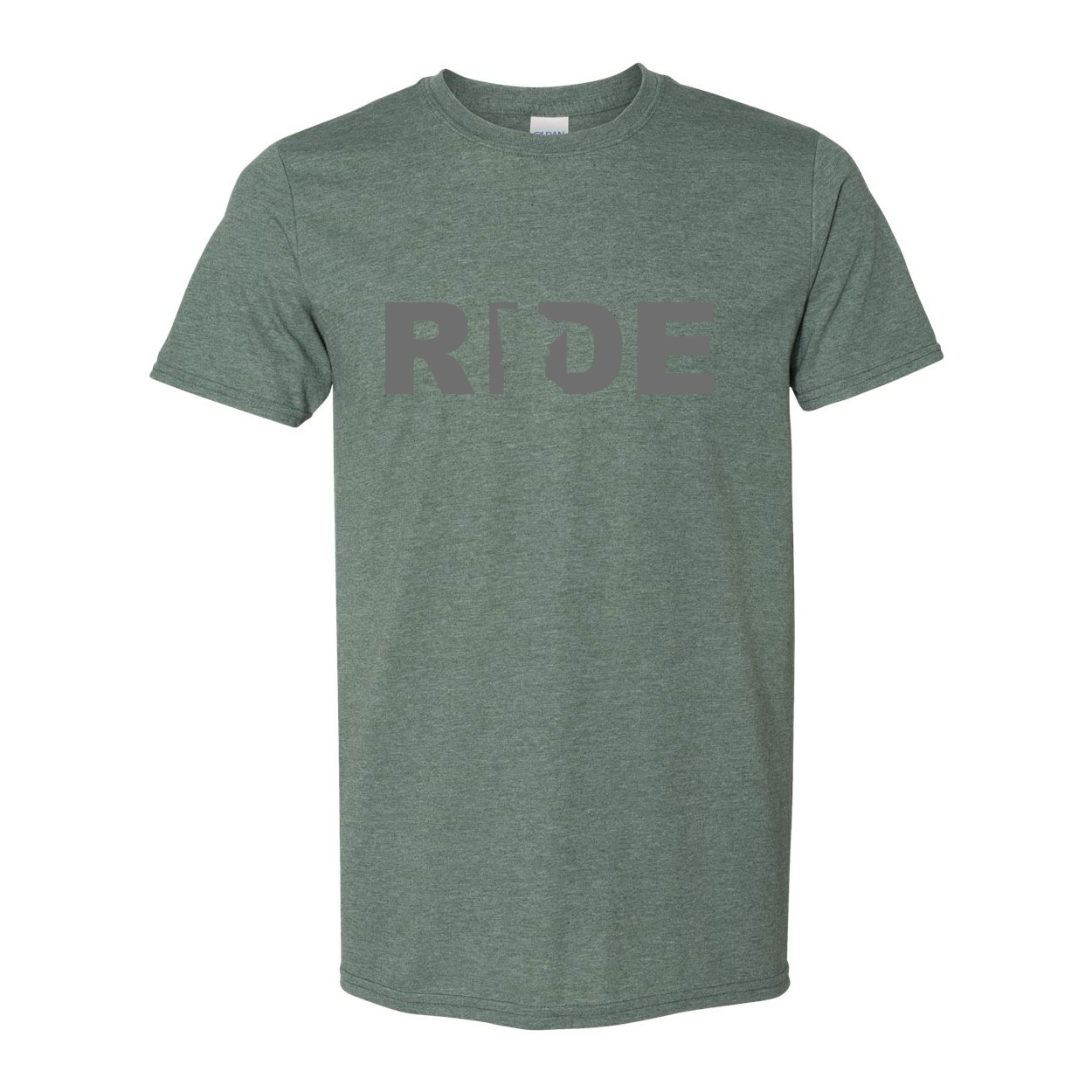 Ride Minnesota Classic T-Shirt Heather Military Green (Gray Logo)