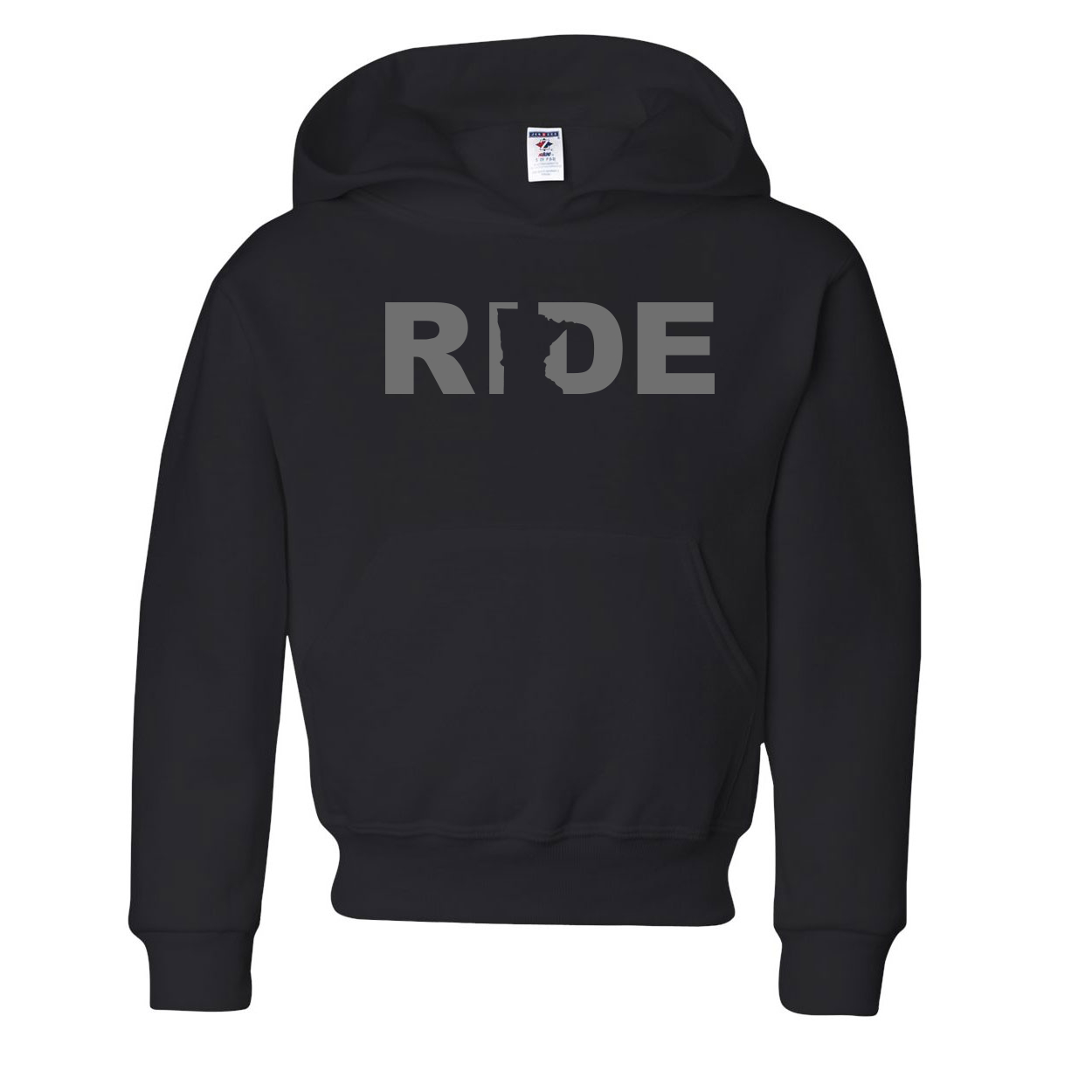 Ride Minnesota Classic Youth Sweatshirt Black (Gray Logo)