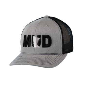 Mud Minnesota Classic Trucker Snapback Hat Gray_Black