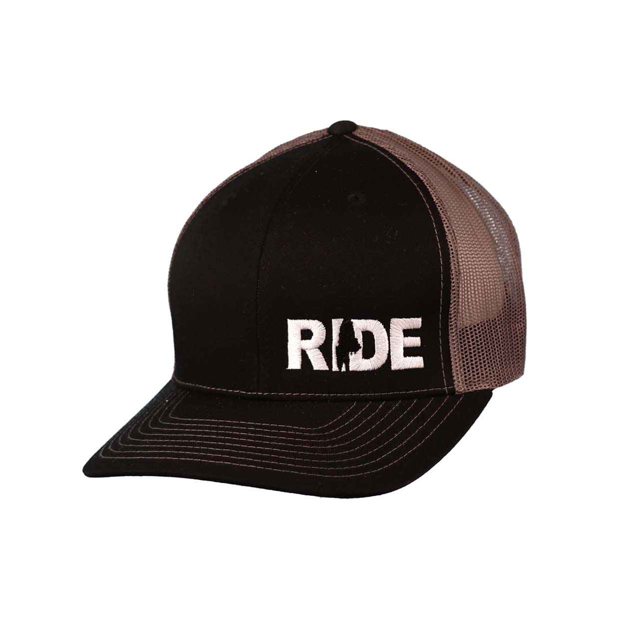 Ride Maine Night Out Embroidered Snapback Trucker Hat Black/Gray