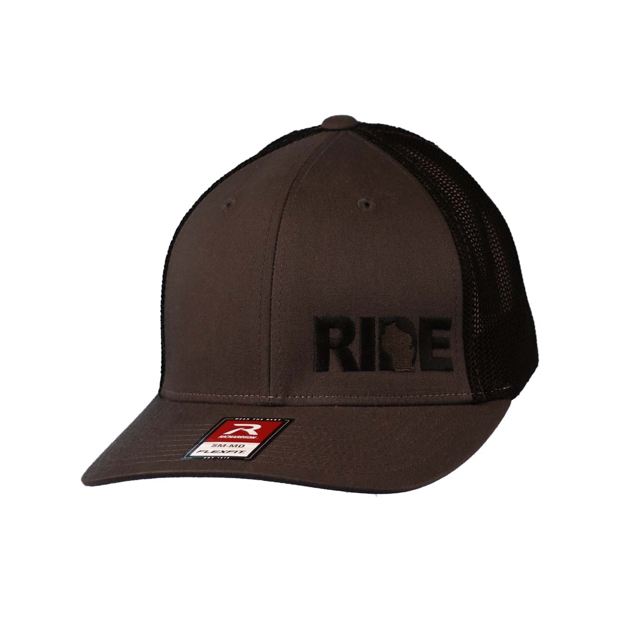 Ride Wisconsin Night Out Embroidered Flex Fit Mesh Hat Gray/Black