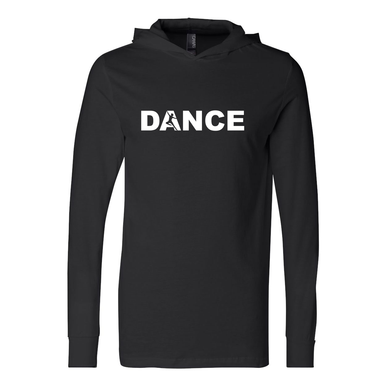 Dance Silhouette Logo Classic Ultra Lightweight Sweatshirt Black (White Logo)