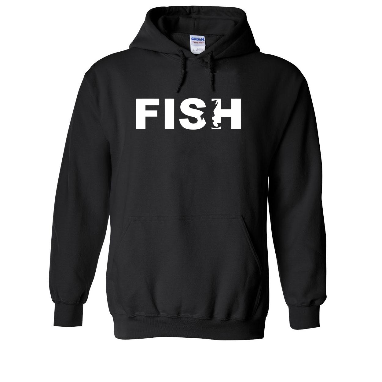 Fish Catch Logo Classic Sweatshirt Black (White Logo)