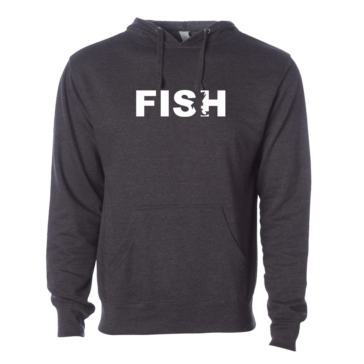 Fish Catch Logo Classic Sweatshirt Dark Heather Gray (White Logo)