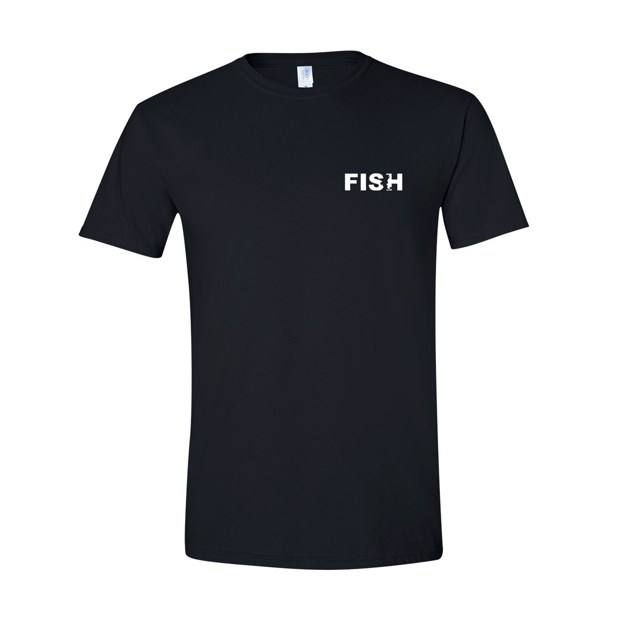Fish Catch Logo Night Out T-Shirt Black (White Logo)