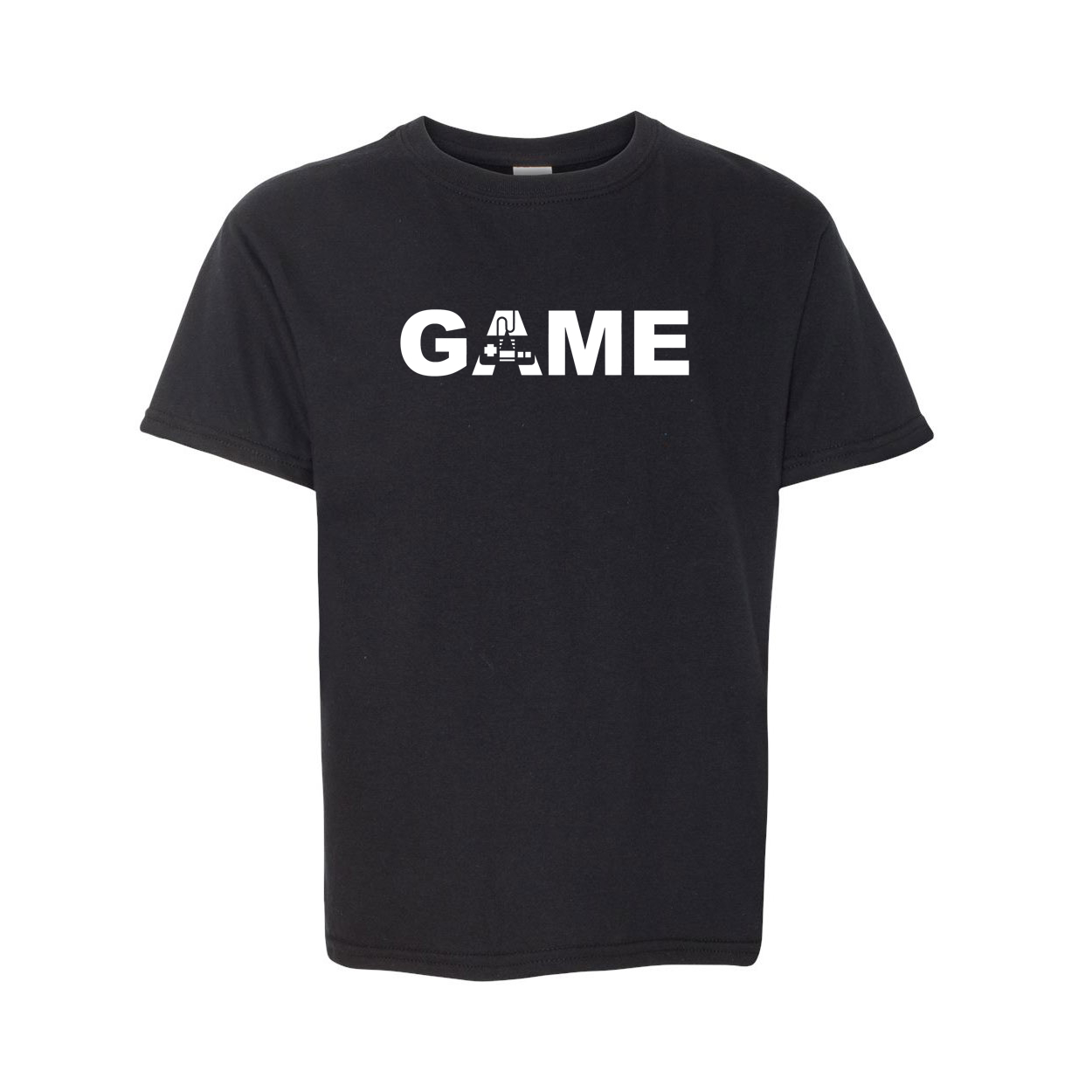 Game Logo Classic Youth T-Shirt Black (White Logo)
