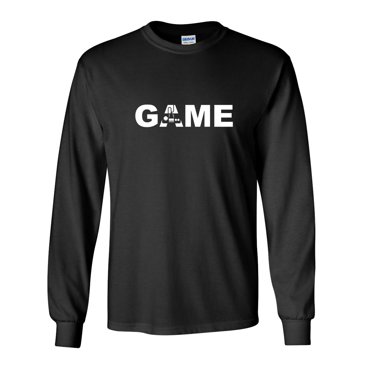 Game Logo Classic Long Sleeve T-Shirt Black (White Logo)