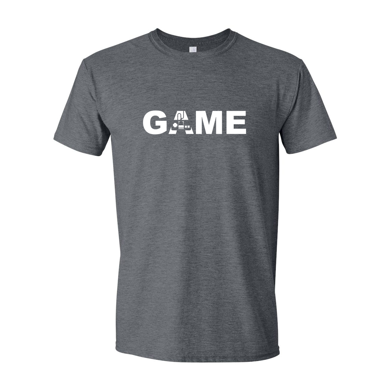 Game Logo Classic T-Shirt Dark Heather Gray (White Logo)