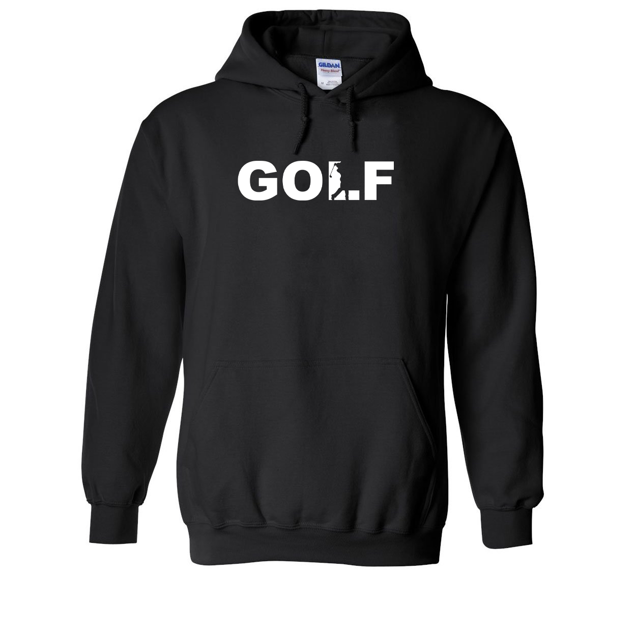 Golf Swing Logo Classic Sweatshirt Black (White Logo)