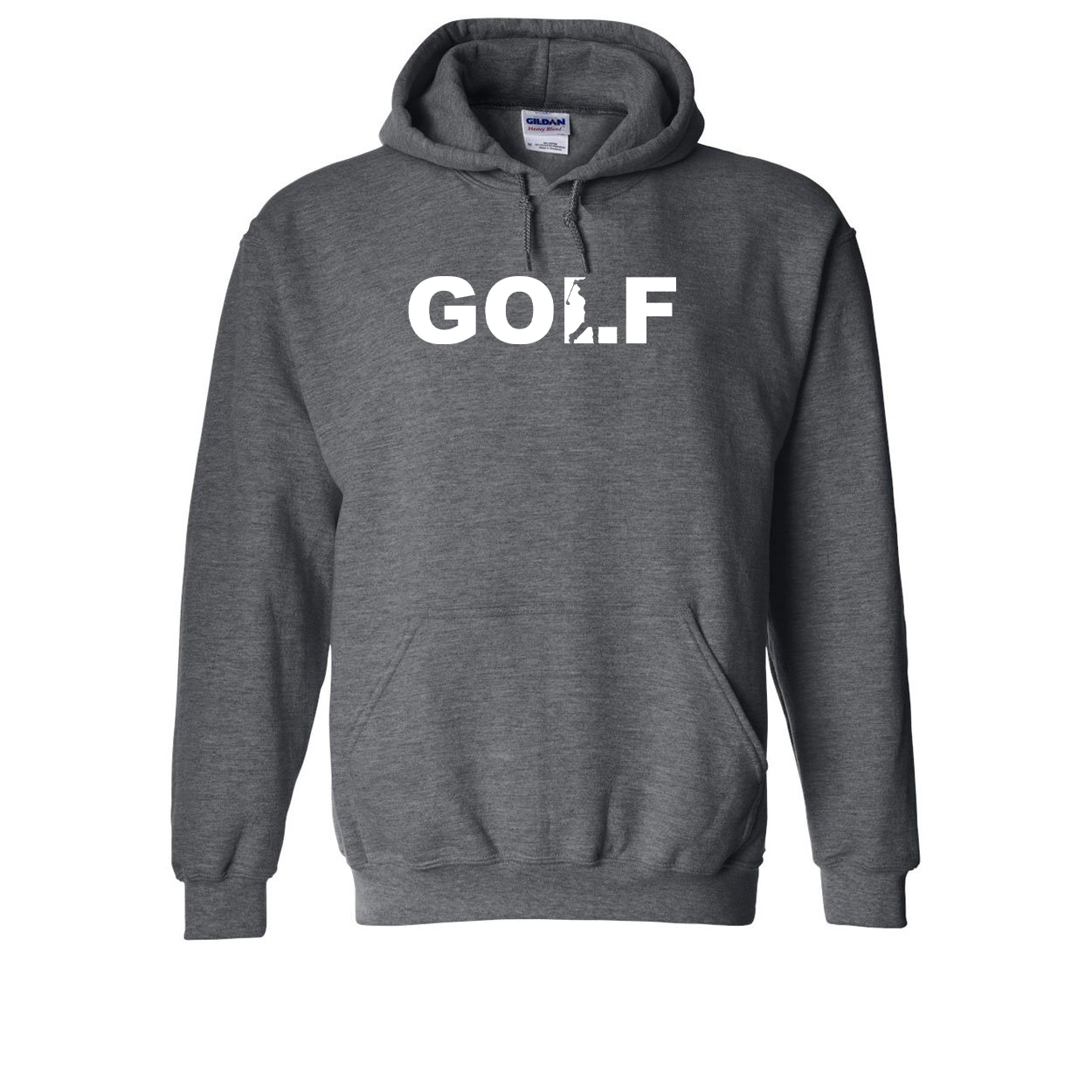 Golf Swing Logo Classic Sweatshirt Dark Heather Gray (White Logo)