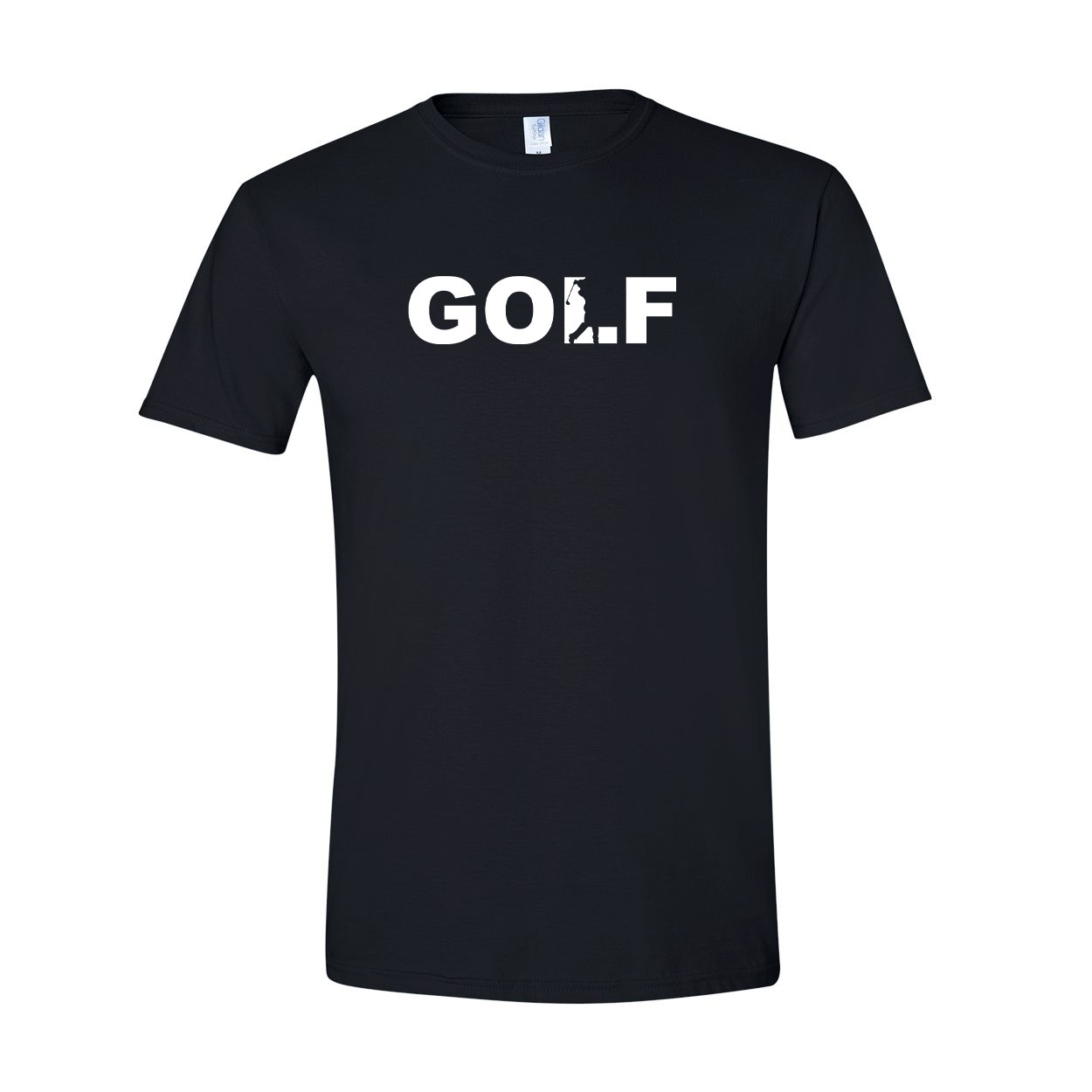 Golf Swing Logo Classic T-Shirt Black (White Logo)