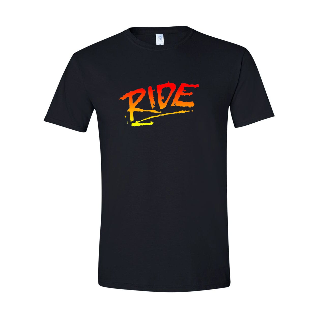 Ride RAD Logo Classic T-Shirt Black (White Logo)