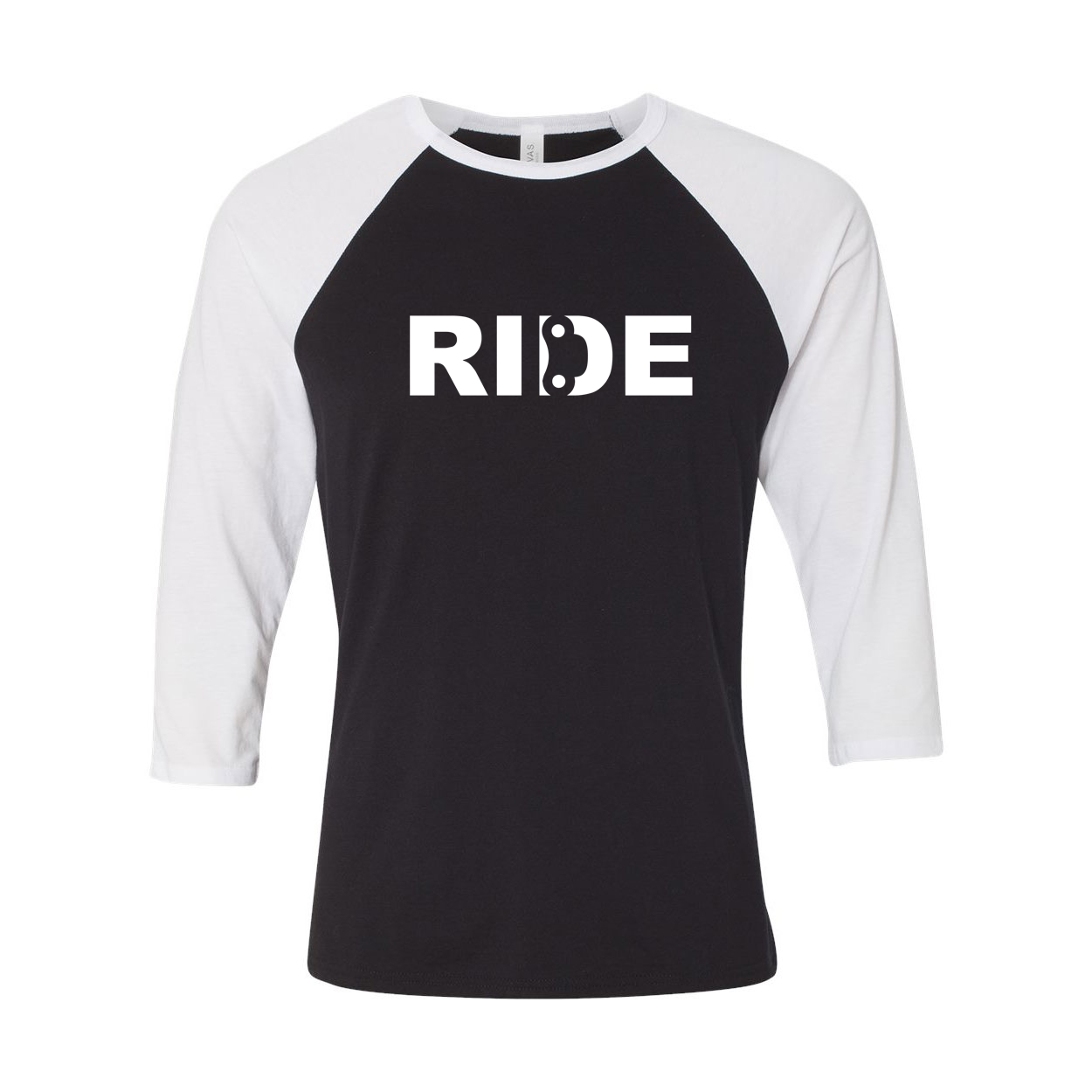 Ride Chain Logo Classic Raglan Shirt Black/White (White Logo)