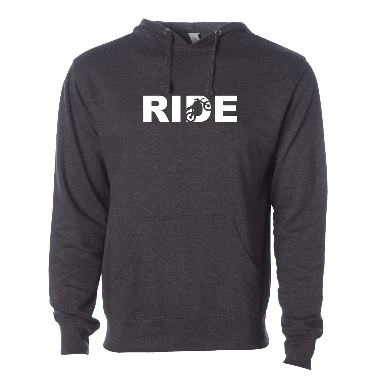 Ride Moto Logo Classic Sweatshirt Dark Heather Gray (White Logo)
