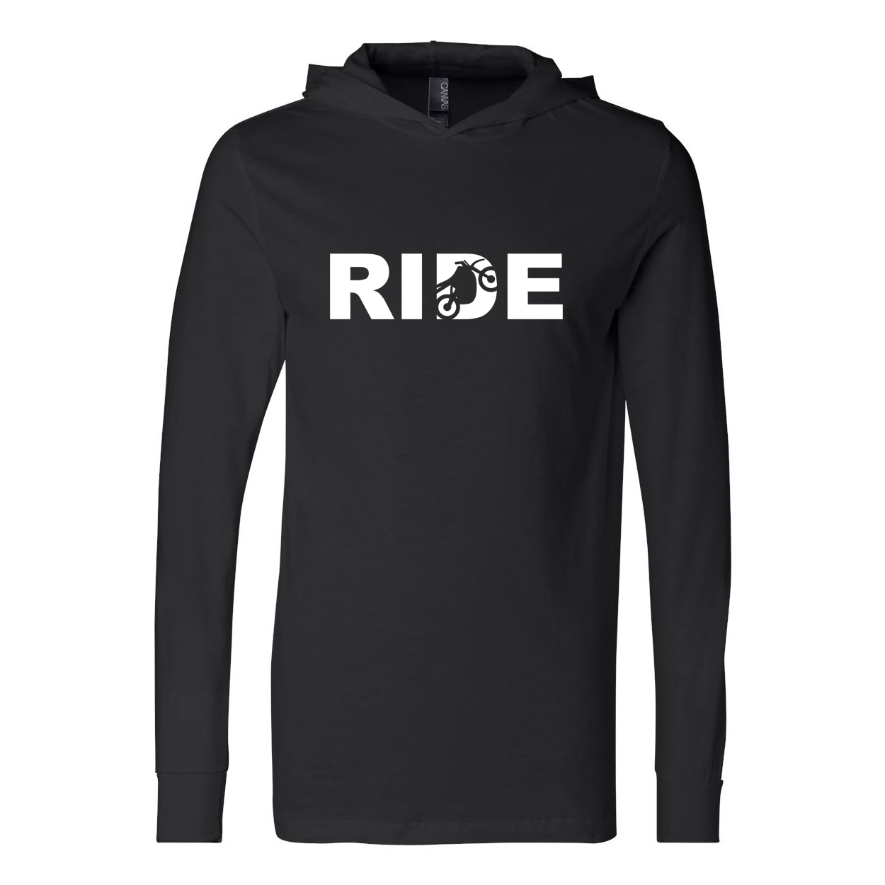 Ride Moto Logo Classic Ultra Lightweight Sweatshirt Black (White Logo)