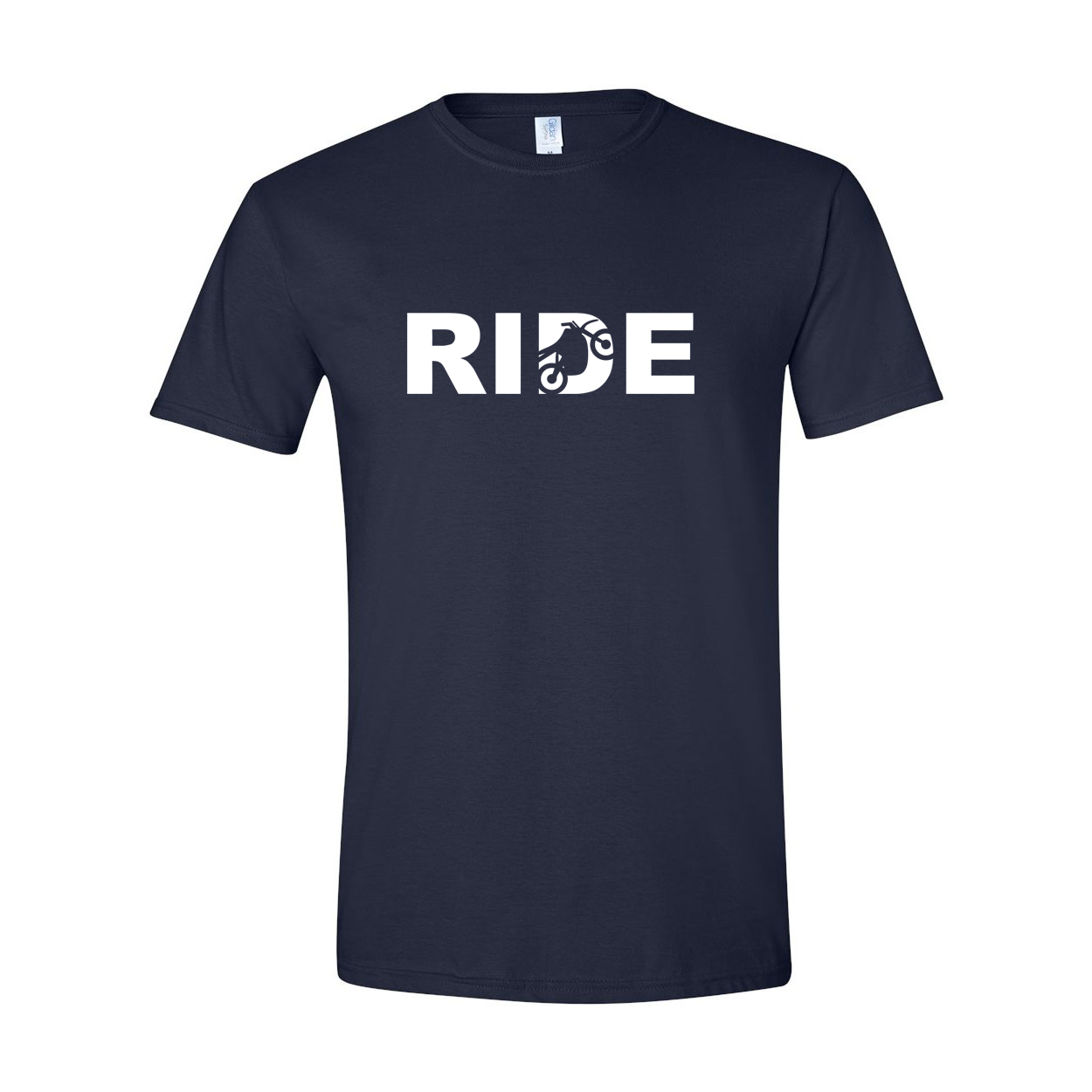 Ride Moto Logo Classic T-Shirt Navy (White Logo)