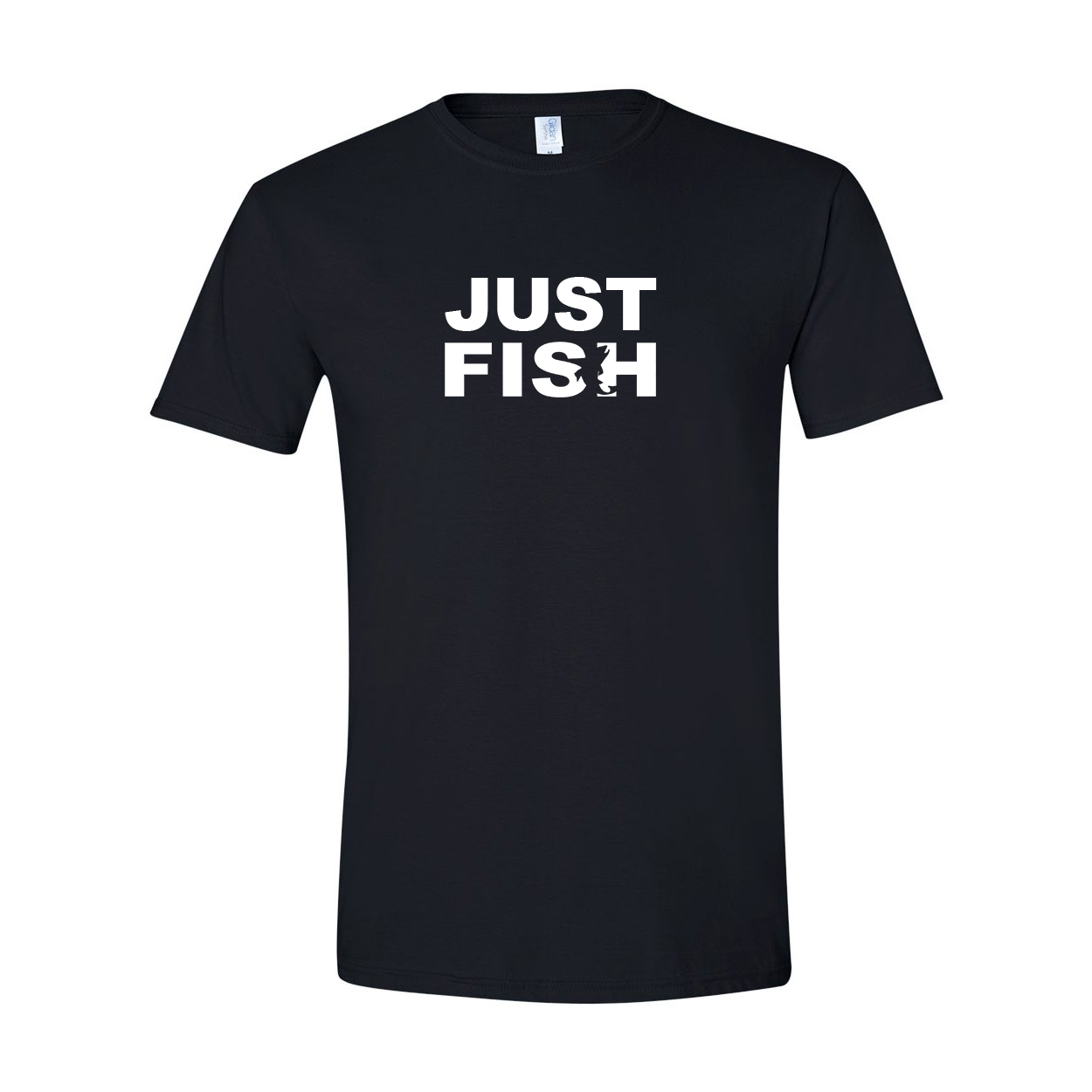 Fish Catch Logo JUST FISH T-Shirt Black (White Logo)