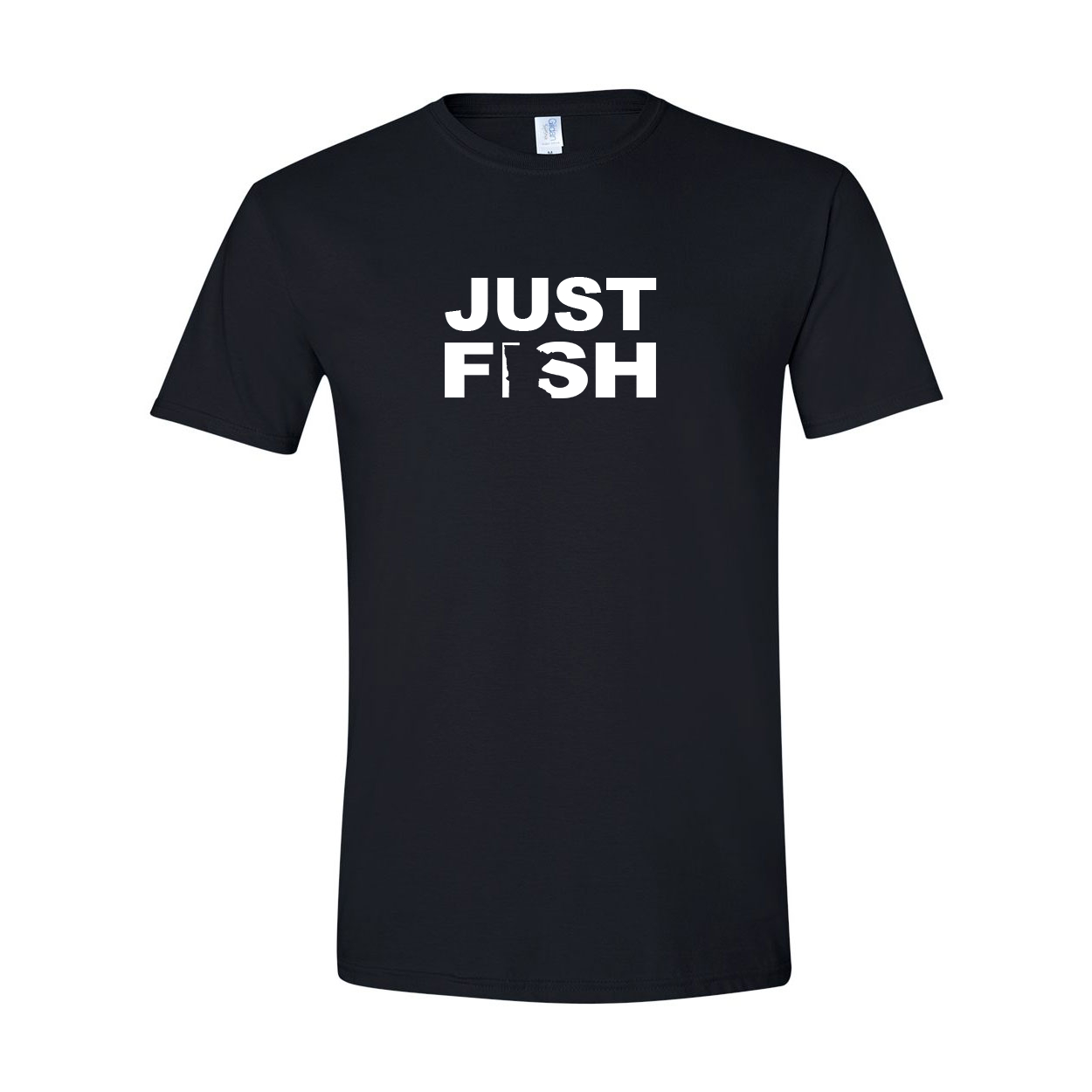 Fish Minnesota JUST FISH T-Shirt Black (White Logo)