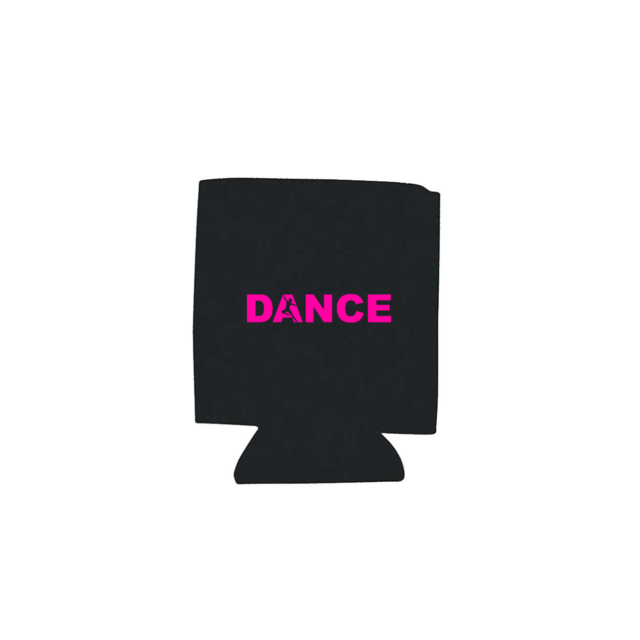 Dance Silhouette Logo Koozie Black (Pink Logo)