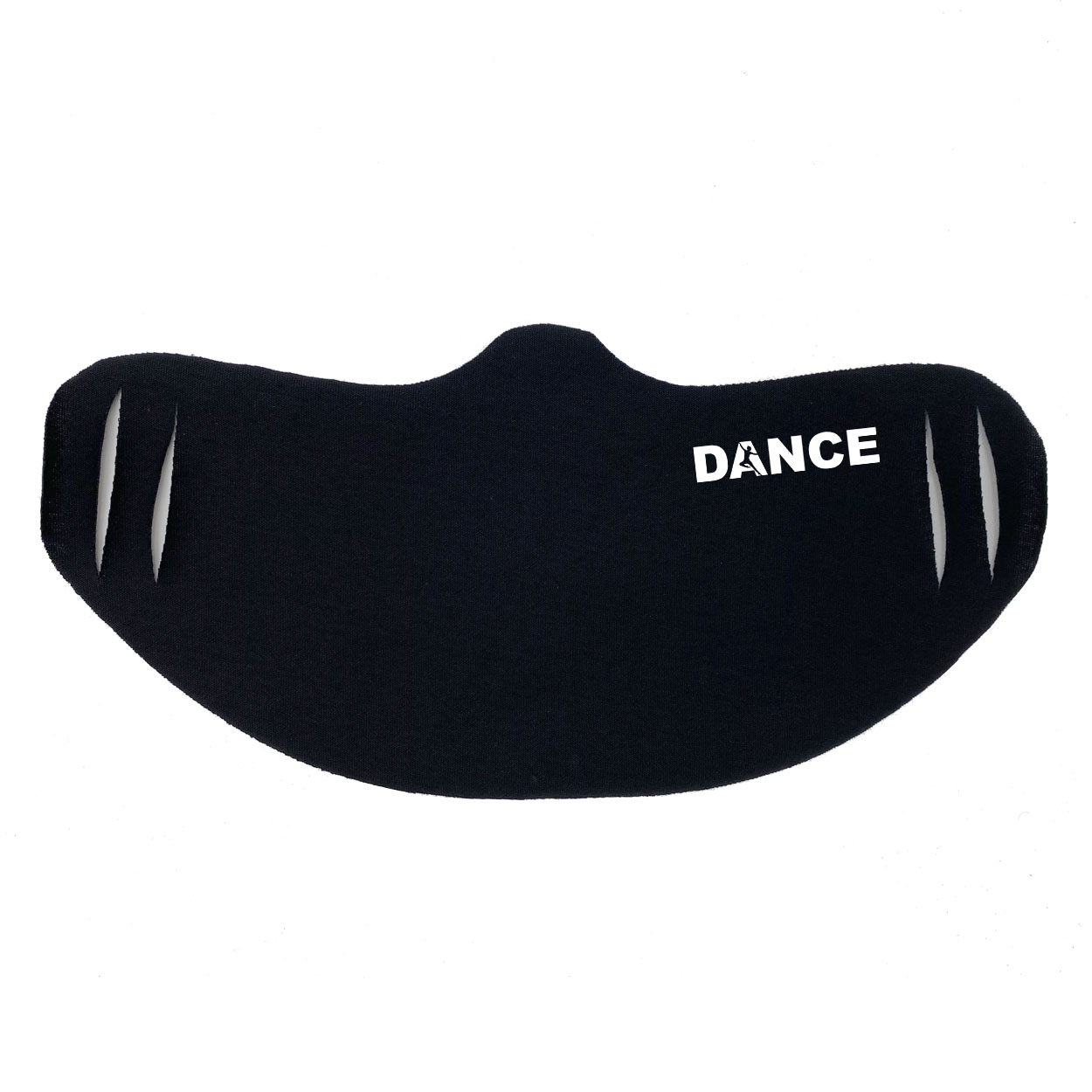 Dance Silhouette Logo Ultra Lightweight Face Mask Cover Black (White Logo)