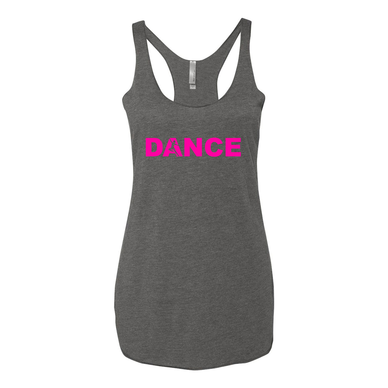 Dance Silhouette Logo Classic Women's Ultra Thin Tank Top Premium Heather Gray (Pink Logo)