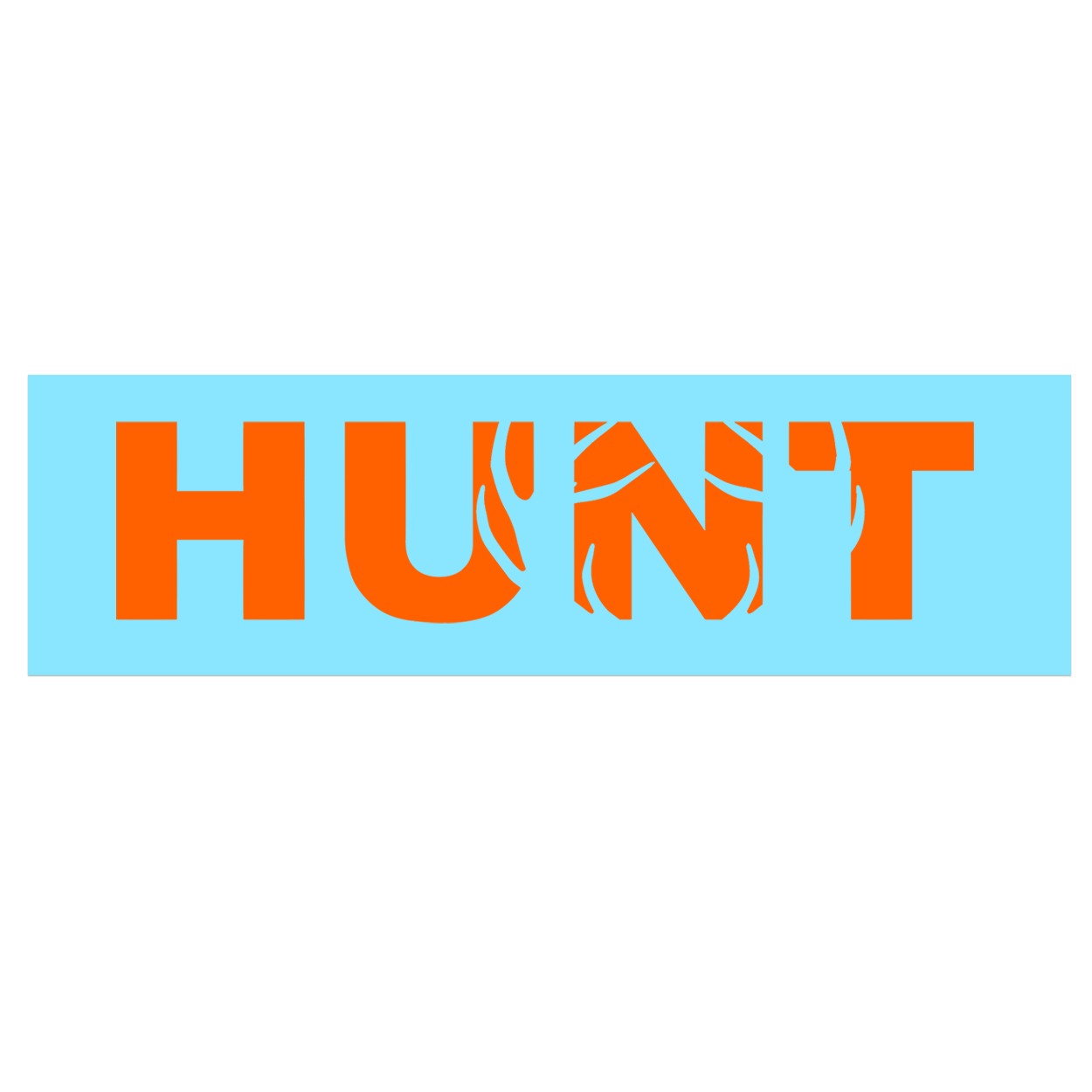 Hunt Rack Logo Classic Decal (Orange Logo)