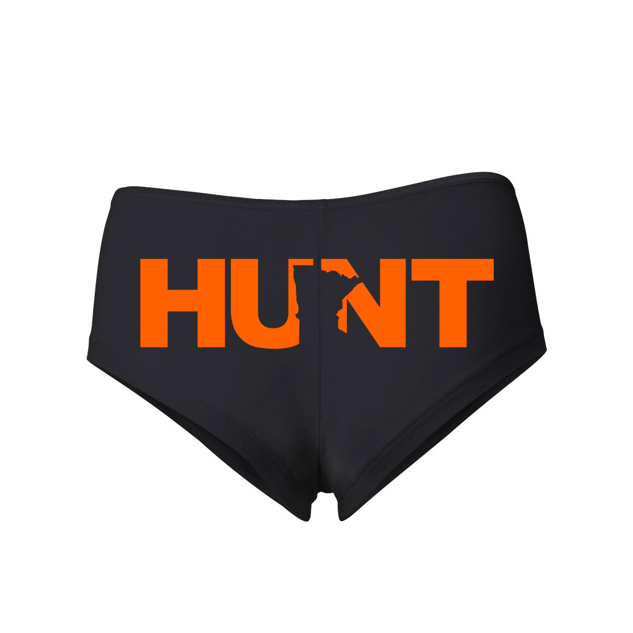 Hunt Minnesota Classic Womens Booty Shorts Black (Orange Logo)