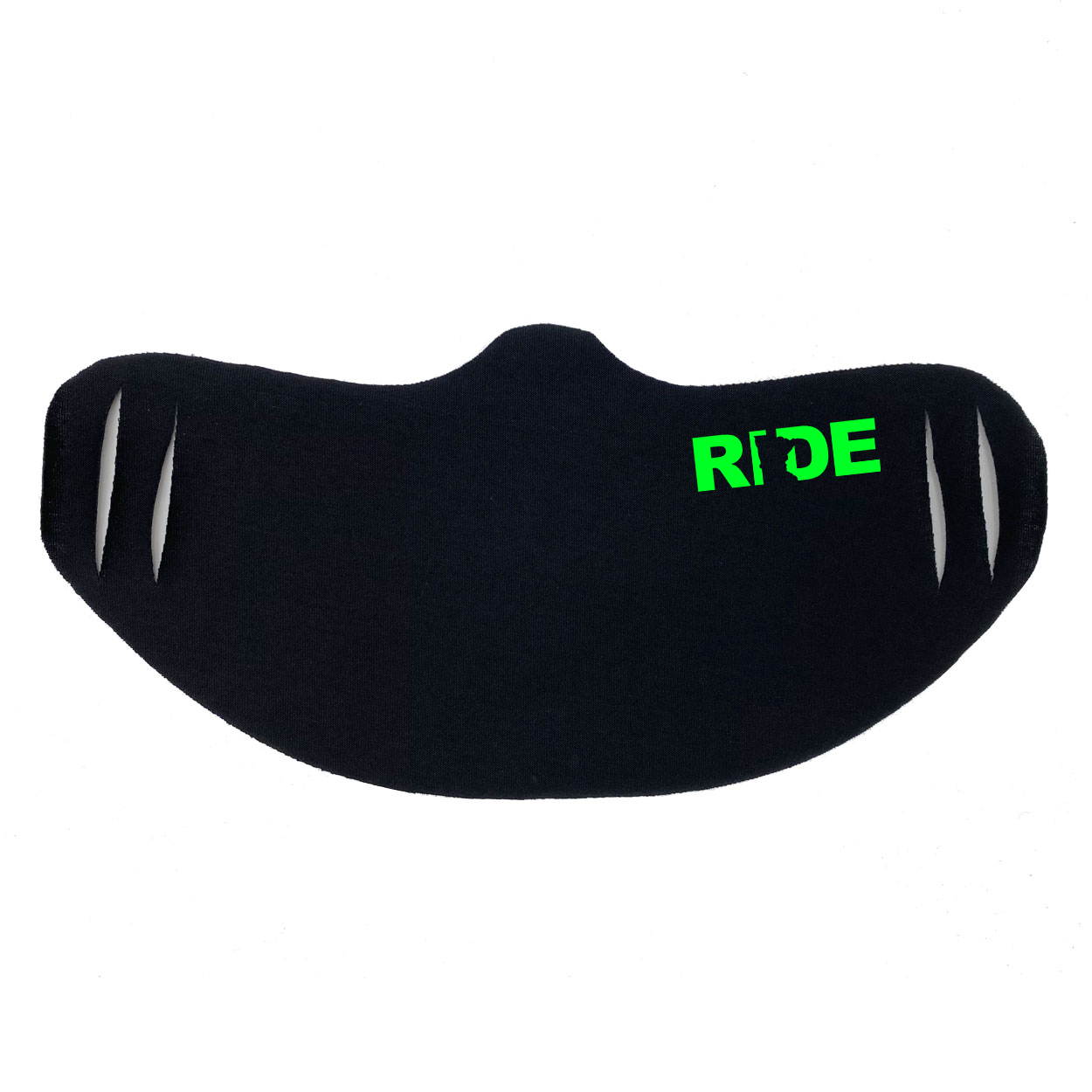 Ride Minnesota Ultra Lightweight Face Mask Cover Black (Green Logo)