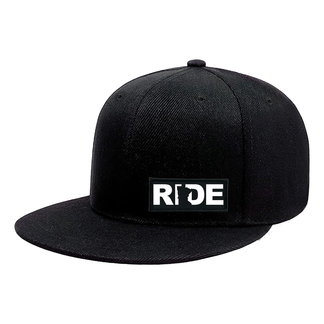 Ride Minnesota Night Out Woven Patch Snapback Flat Brim Hat Black