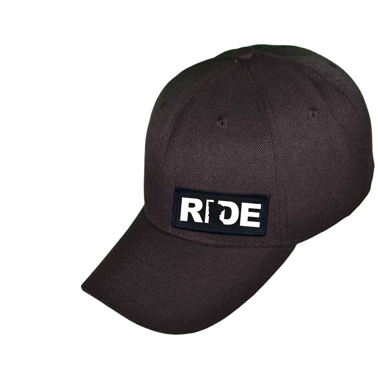 Ride Minnesota Night Out Woven Patch Snapback Hat Black (White Logo)