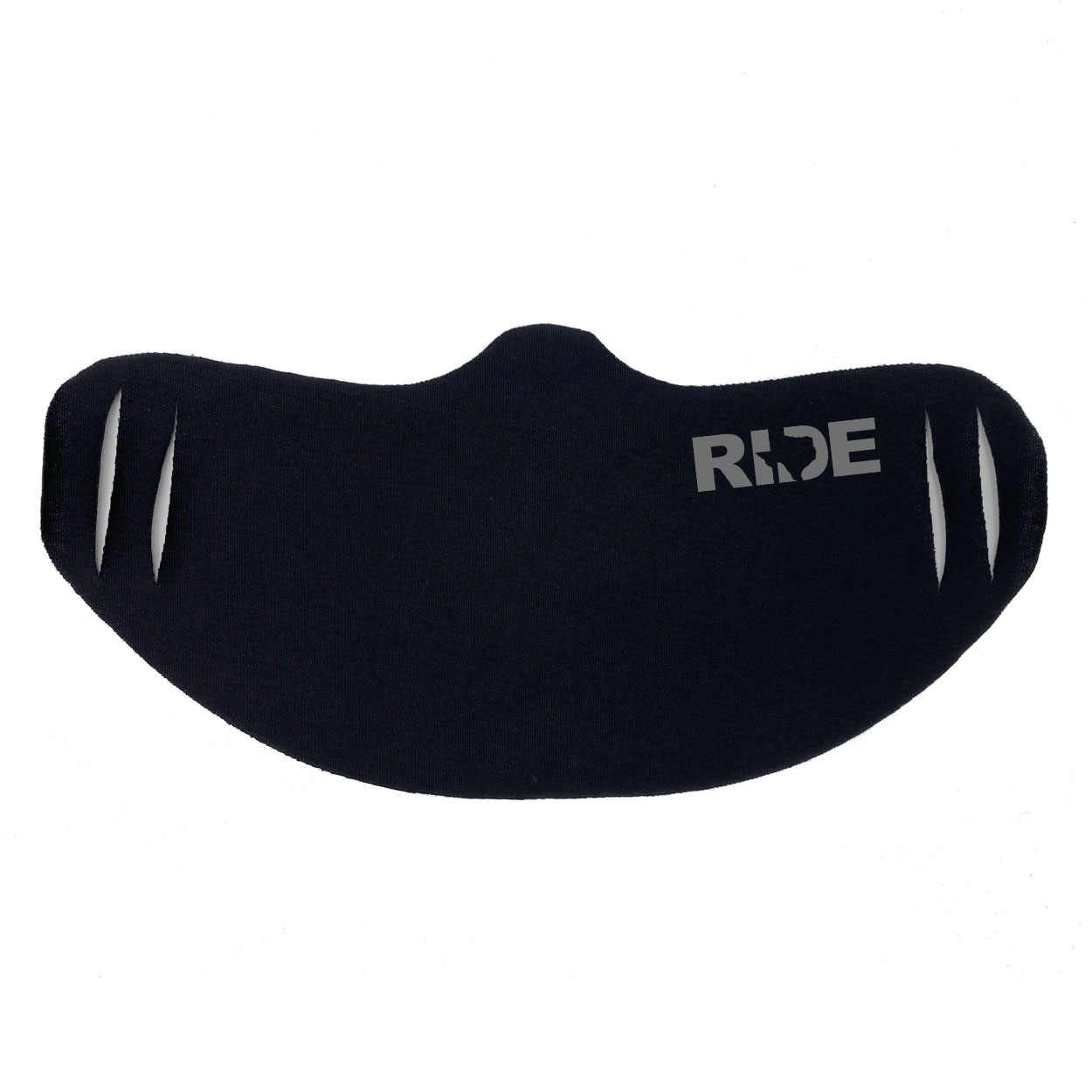 Ride Texas Ultra Lightweight Face Mask Cover Black (Gray Logo)