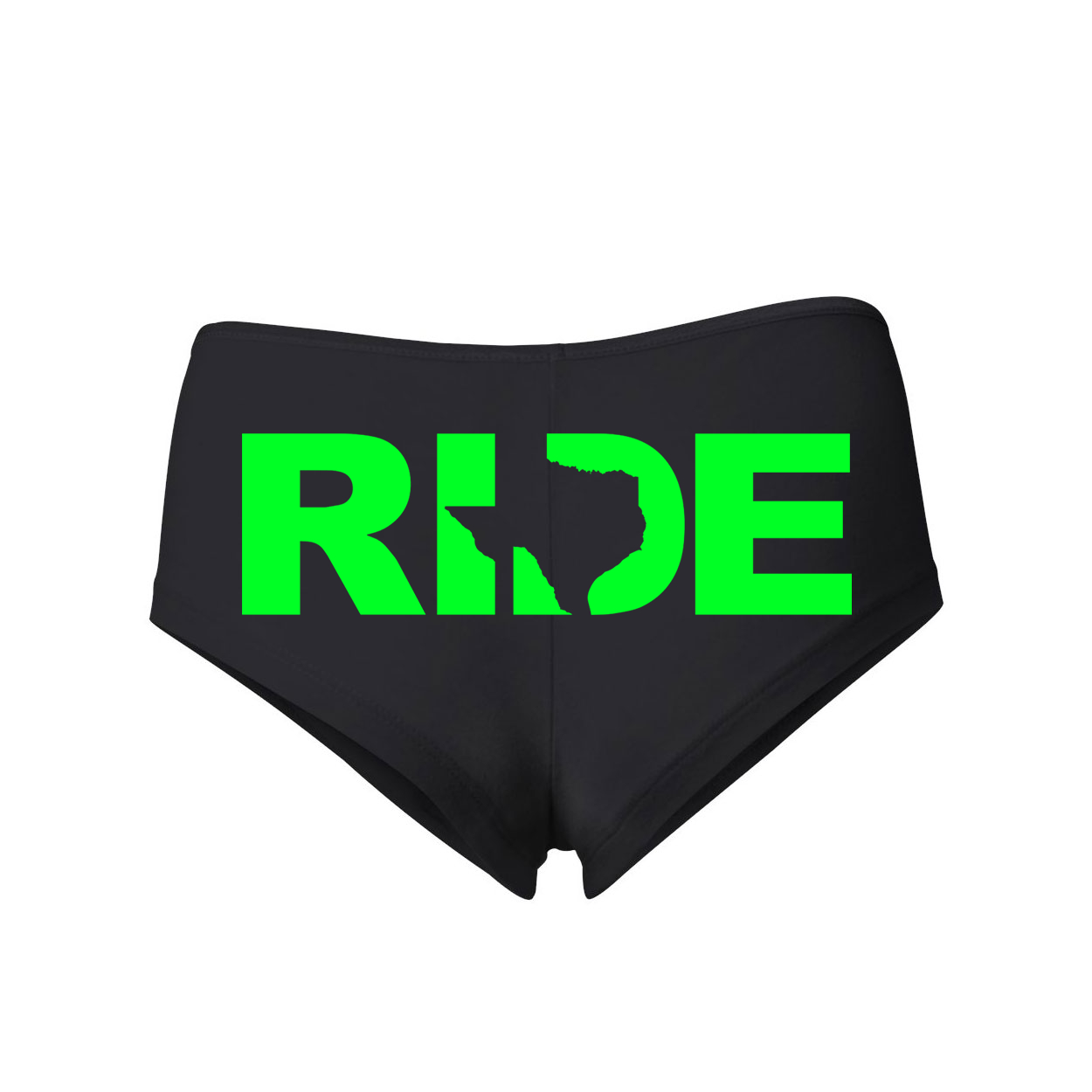 Ride Texas Classic Womens Booty Shorts Black (Green Logo)