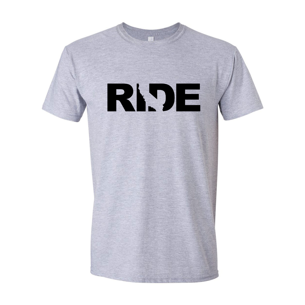 Ride California Classic T-Shirt Sport Gray (Black Logo)