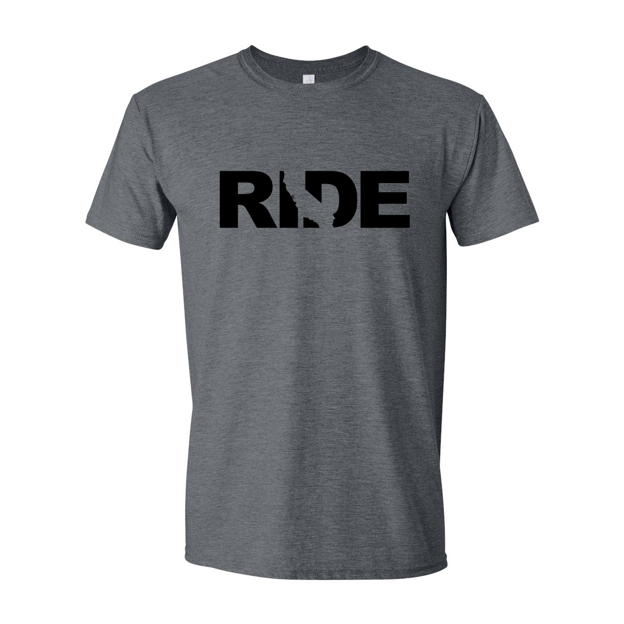 Ride California Classic T-Shirt Dark Heather Gray (Black Logo)