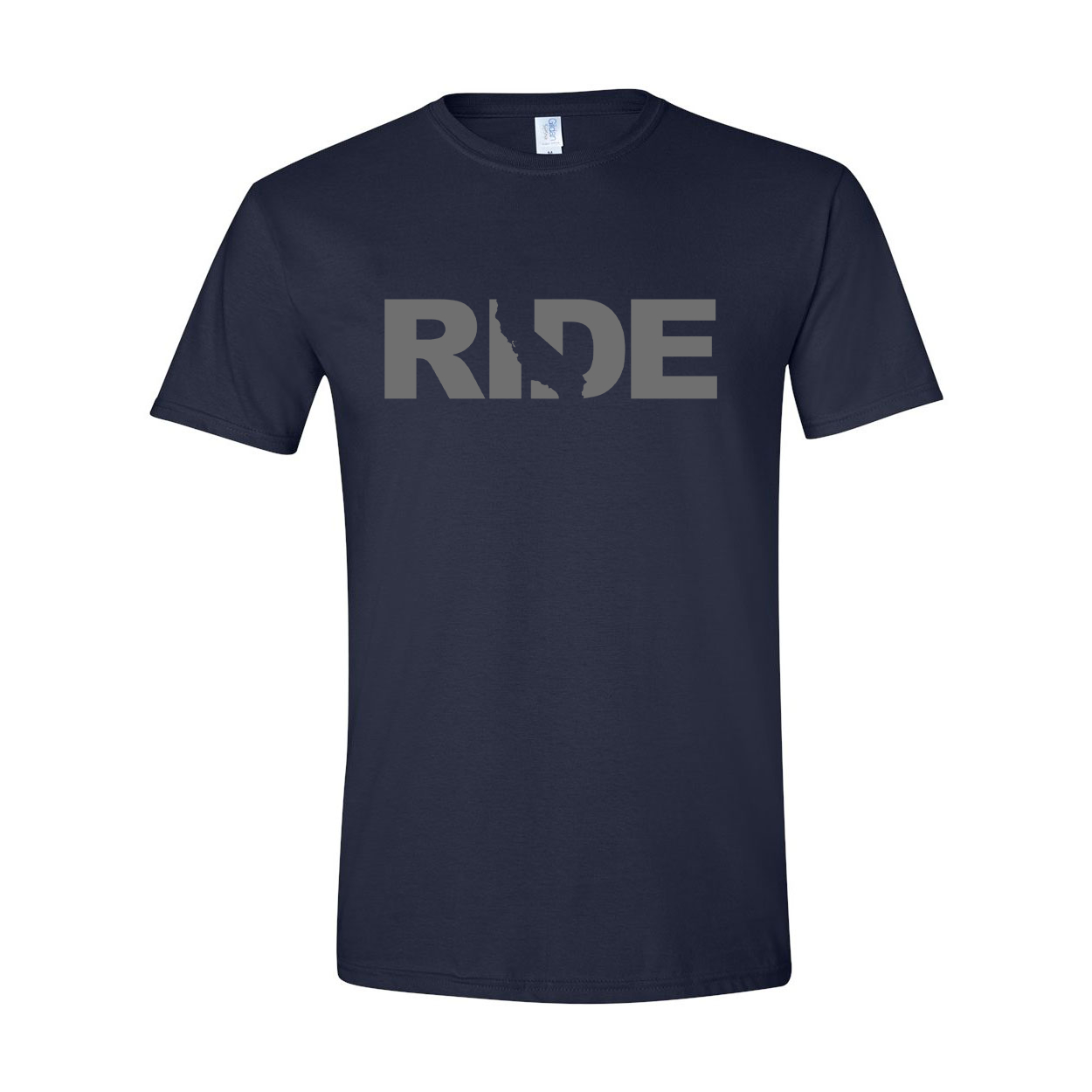 Ride California Classic T-Shirt Navy (Gray Logo)