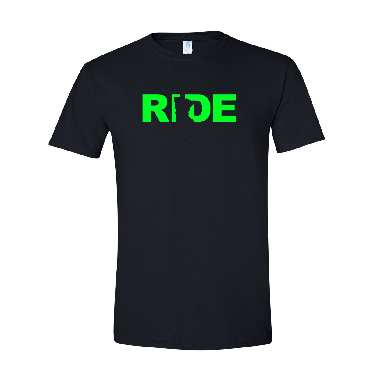 Ride Minnesota Classic T-Shirt Black (Green Logo)